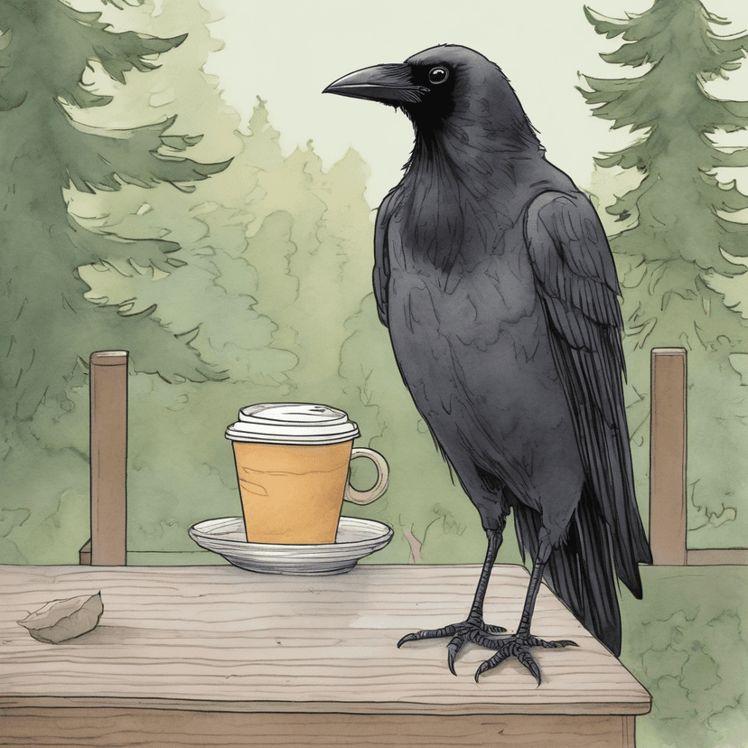 This 'caw' cup's got more crow than coffee.