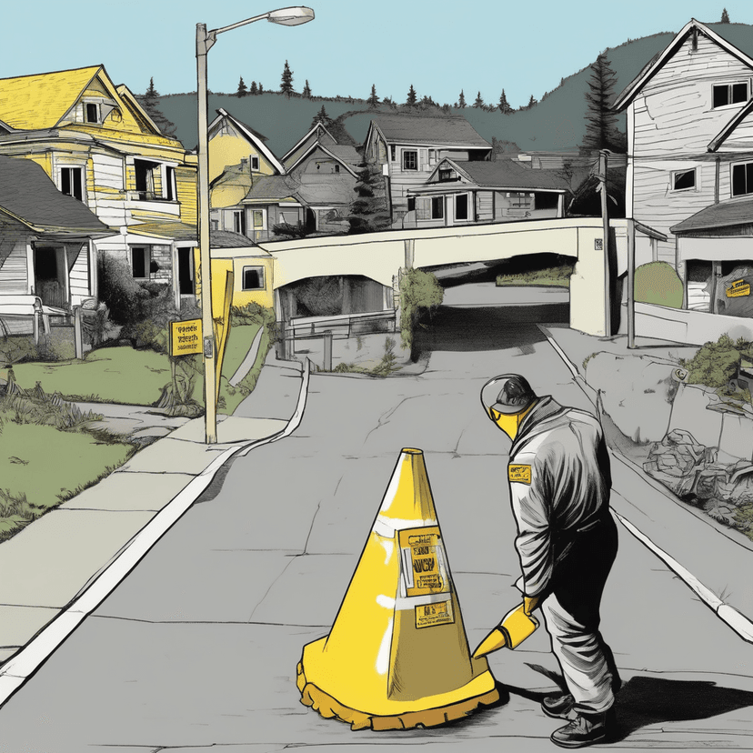 Cone for the flower, not the road.